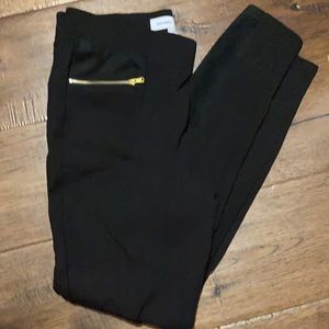 Gold zipper leggings